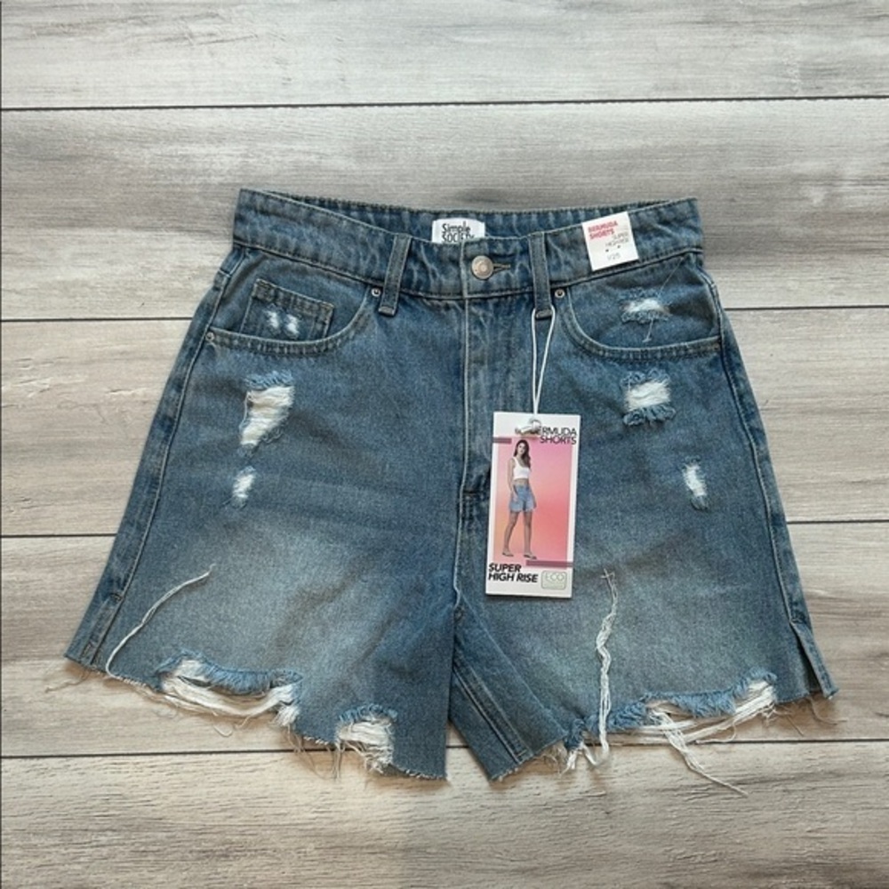 Simple Society super high rise bermuda shorts size 25 NWT